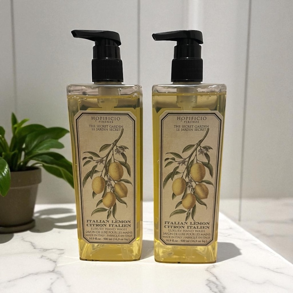 Hopificio Firenze Italian Lemon Hand Wash 2 Pack  16.9 oz Each The Secret Garden